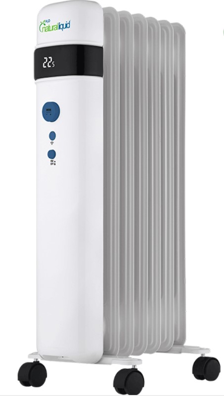 Radiador ECO Bastilipo RECOFLUID7, 1000W, 7 elementos, Wifi, blanco